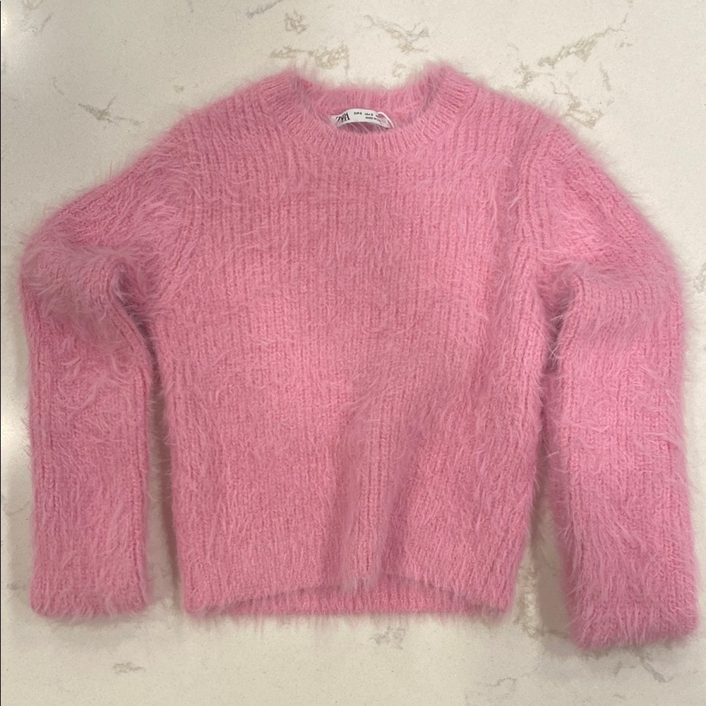 Cozy Pink Fuzzy Sweater